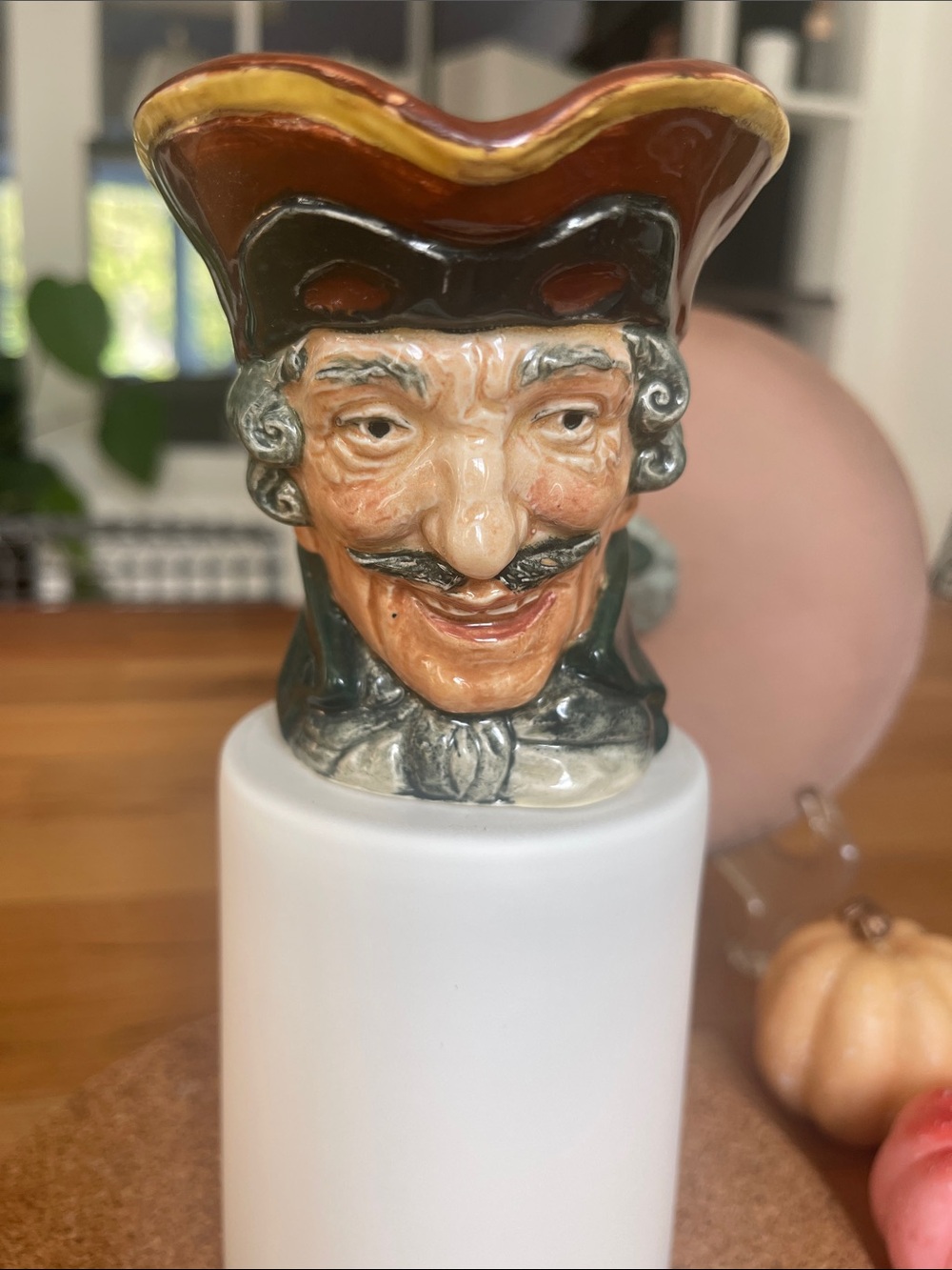Royal Doulton Ceramic Pirate Character Jug in Brown, Cream and Black